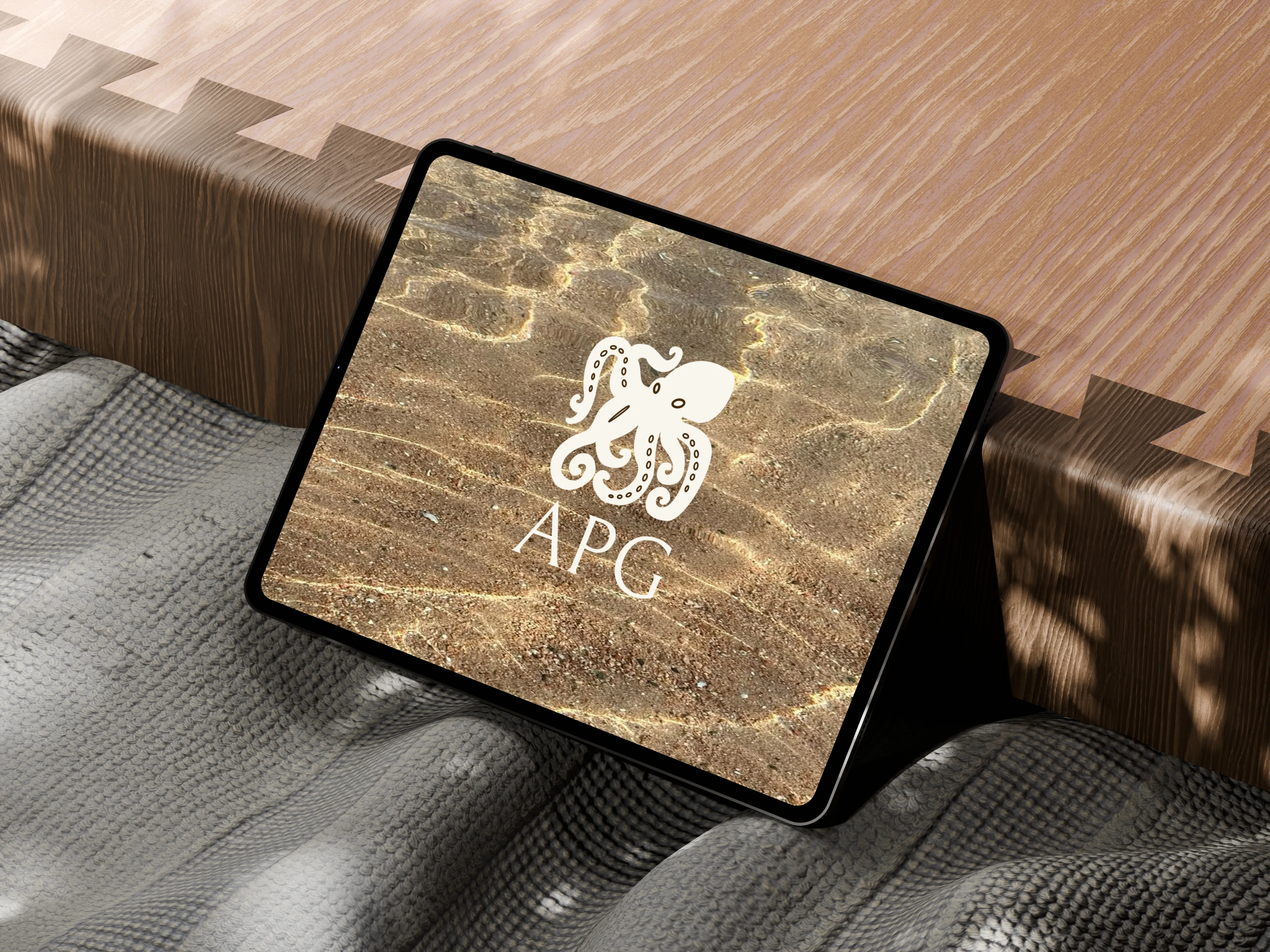 arrière-plan flouté du mock-up.